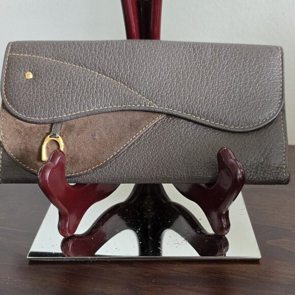 Vintage Gucci Long Leather Wallet w/cc slots ~ EVC ~ 70's/80's - Picture 1 of 14